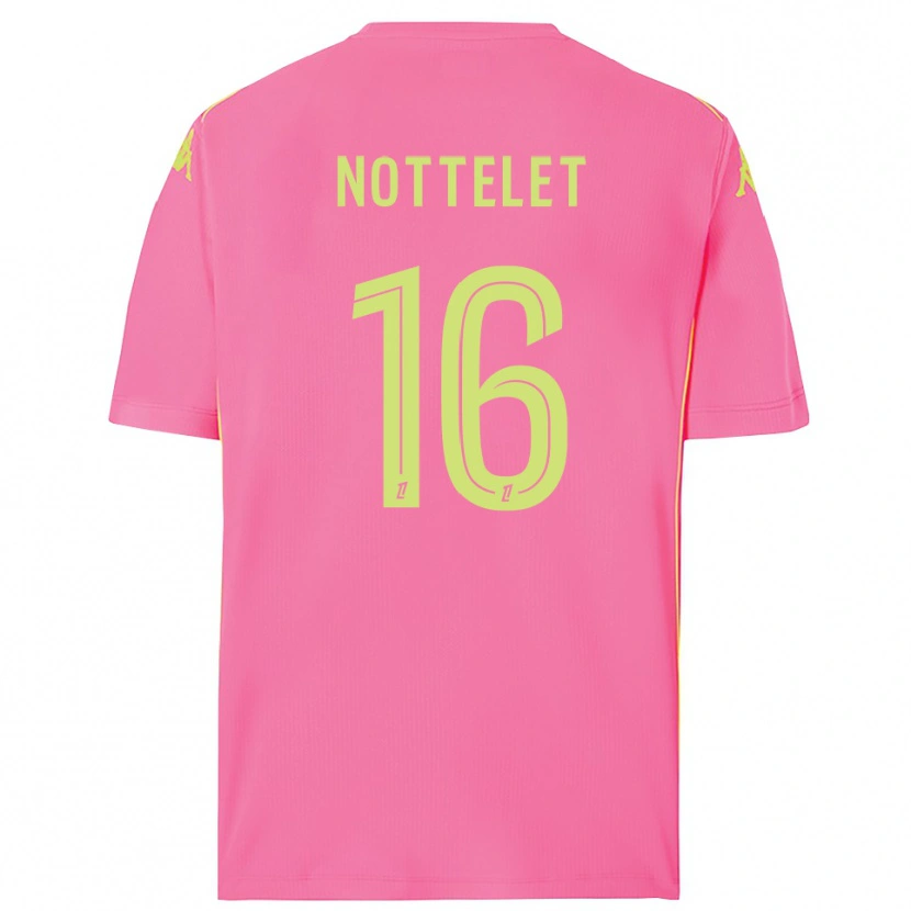 Danxen Enfant Gillian Nottelet #16 Maillot de Gardien Rose Fluo 2025/26 T-shirt