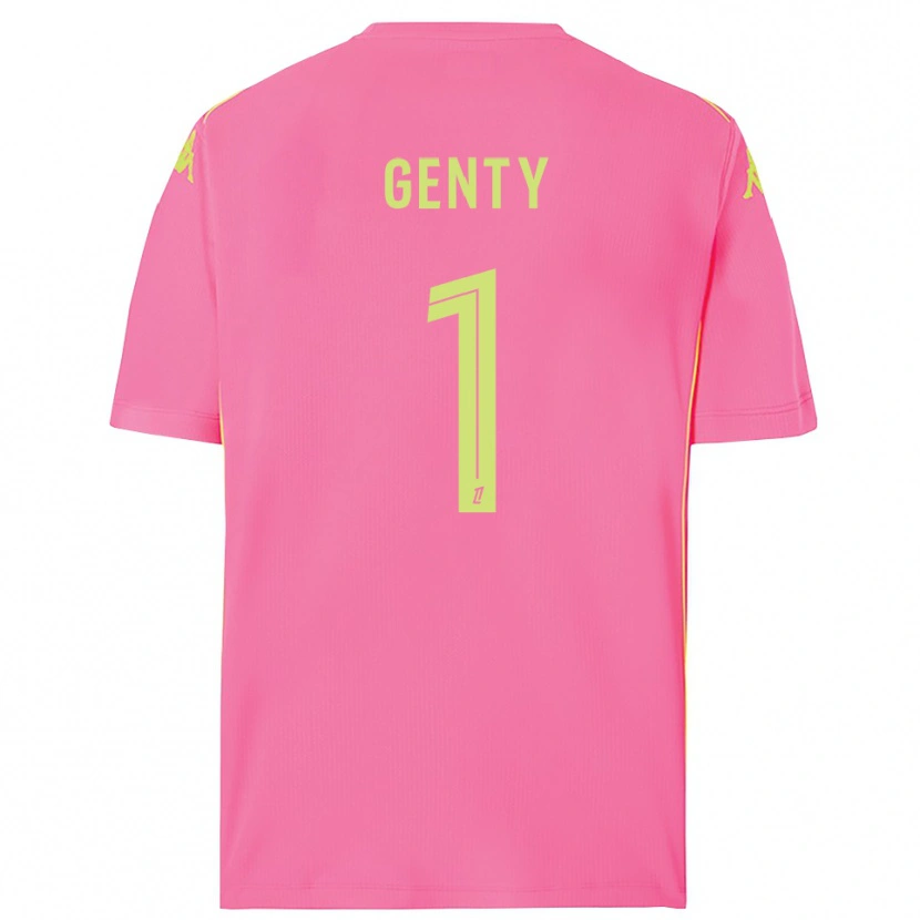 Danxen Enfant Julie Genty #1 Maillot de Gardien Rose Fluo 2025/26 T-shirt