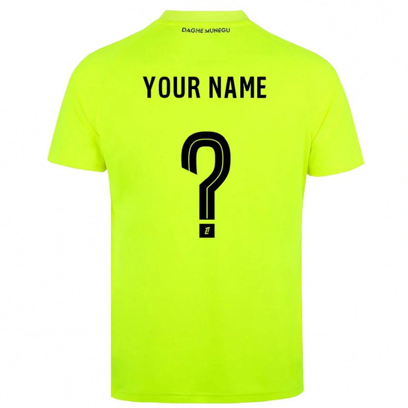 Danxen Enfant AS Monaco Maillot de Gardien Vert Fluo Noir 2025/26 T-shirt