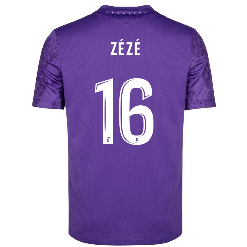 Danxen Enfant Yanel Zézé #16 Maillot de Gardien Violet Blanc 2025/26 T-shirt
