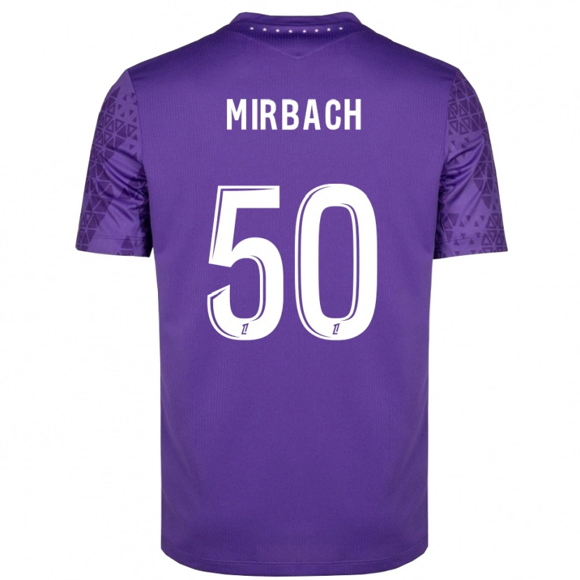 Danxen Enfant Alexis Mirbach #50 Maillot de Gardien Violet Blanc 2025/26 T-shirt