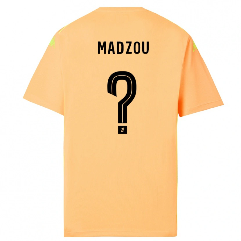 Danxen Enfant Djibril Madzou #0 Maillot de Gardien Orange Clair Noir 2025/26 T-shirt