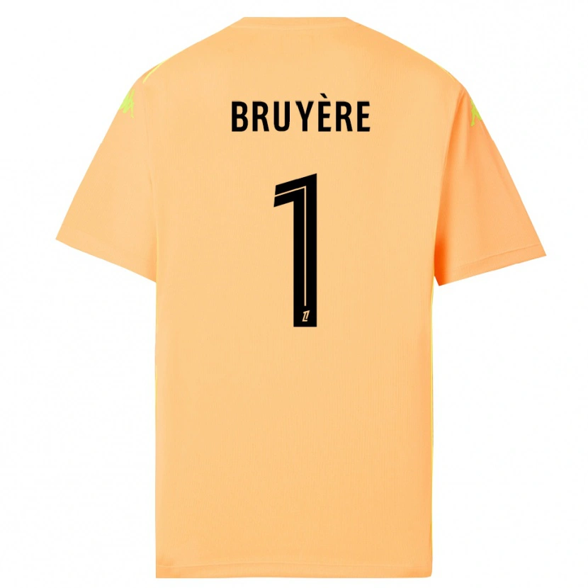 Danxen Enfant Théo Bruyère #1 Maillot de Gardien Orange Clair Noir 2025/26 T-shirt