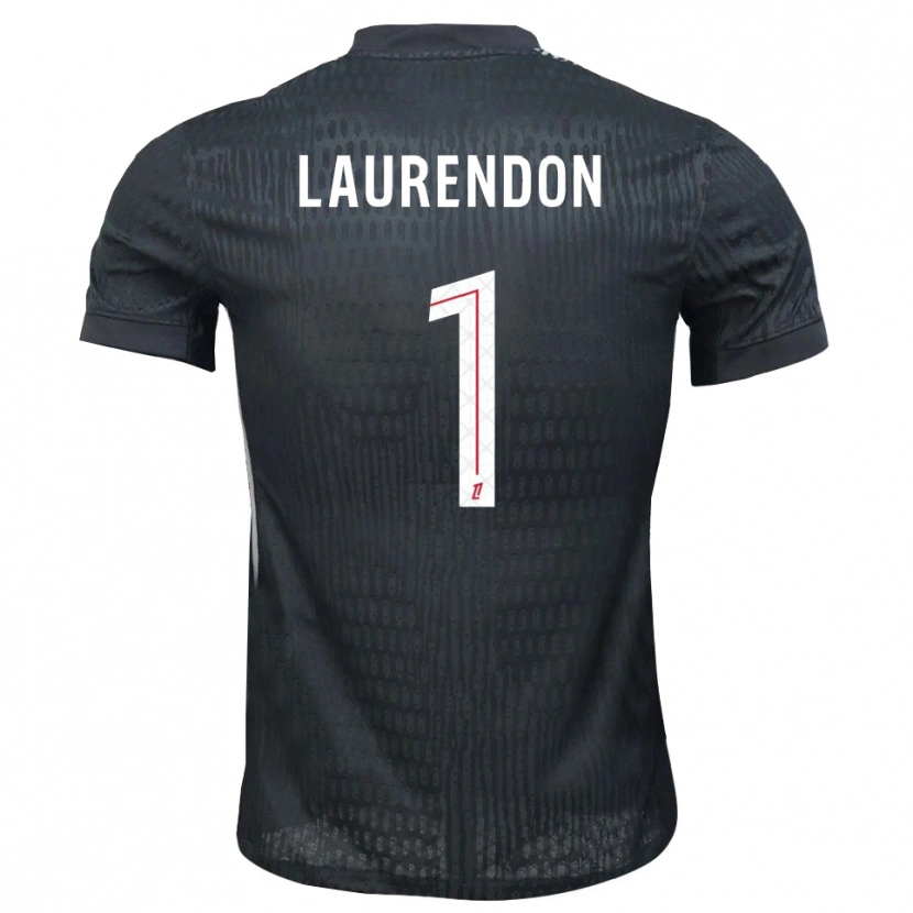 Danxen Enfant Bilal Laurendon #1 Maillot de Gardien Gris Foncé Noir 2025/26 T-shirt