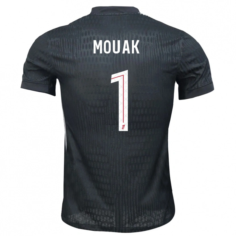 Danxen Enfant Adam Mouak #1 Maillot de Gardien Gris Foncé Noir 2025/26 T-shirt