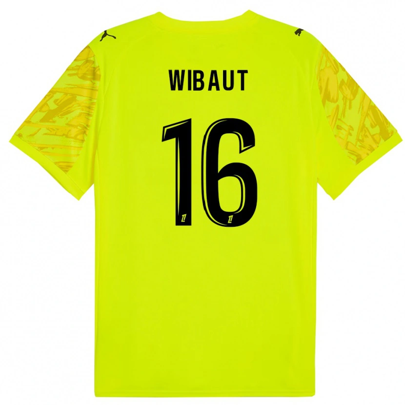 Danxen Enfant Clara Wibaut #16 Maillot de Gardien Vert Fluo Jaune 2025/26 T-shirt