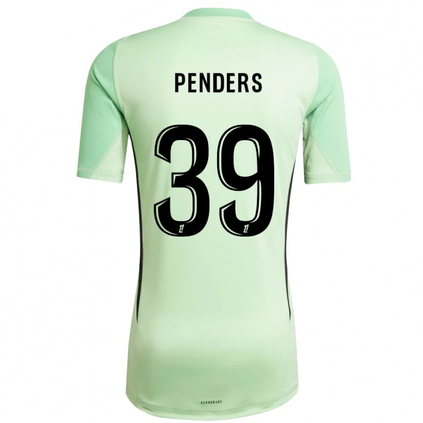 Danxen Enfant Mike Penders #39 Maillot de Gardien Vert Clair Noir 2025/26 T-shirt