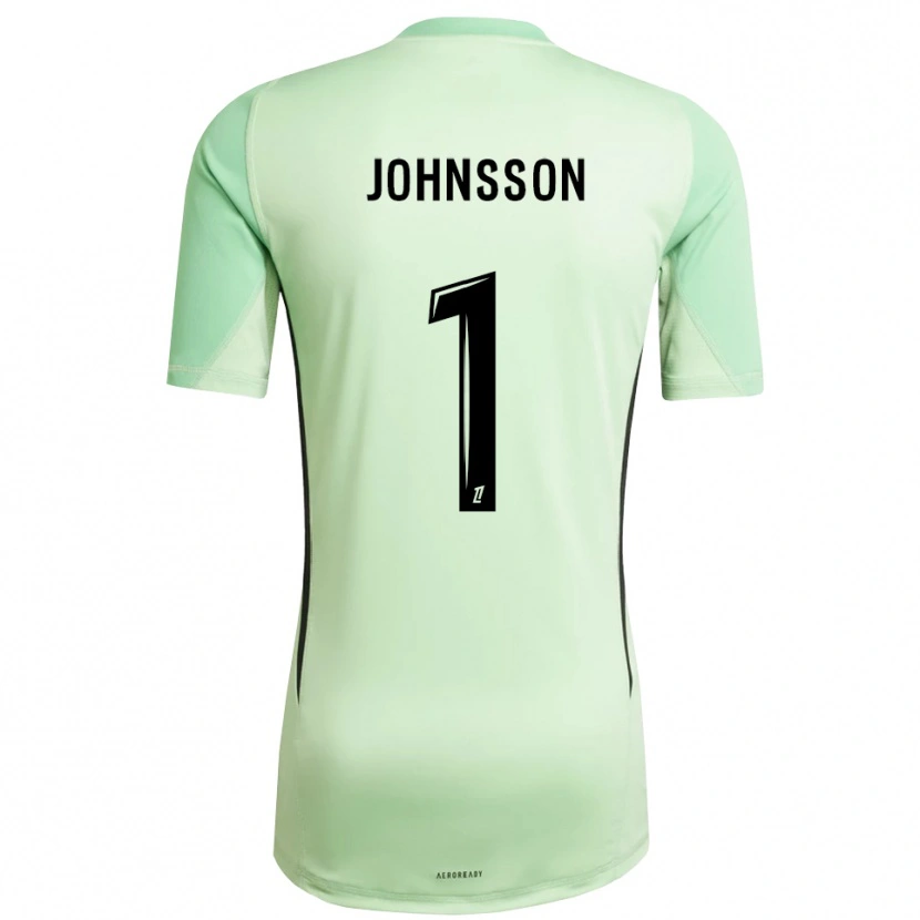 Danxen Enfant Karl-Johan Johnsson #1 Maillot de Gardien Vert Clair Noir 2025/26 T-shirt