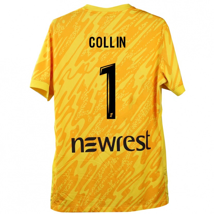 Danxen Enfant Théo Collin #1 Maillot de Gardien Jaune Noir 2025/26 T-shirt