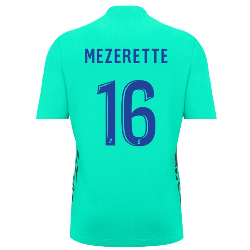 Danxen Enfant Louis Mezerette #16 Maillot de Gardien Bleu Aigue-Marine 2025/26 T-shirt