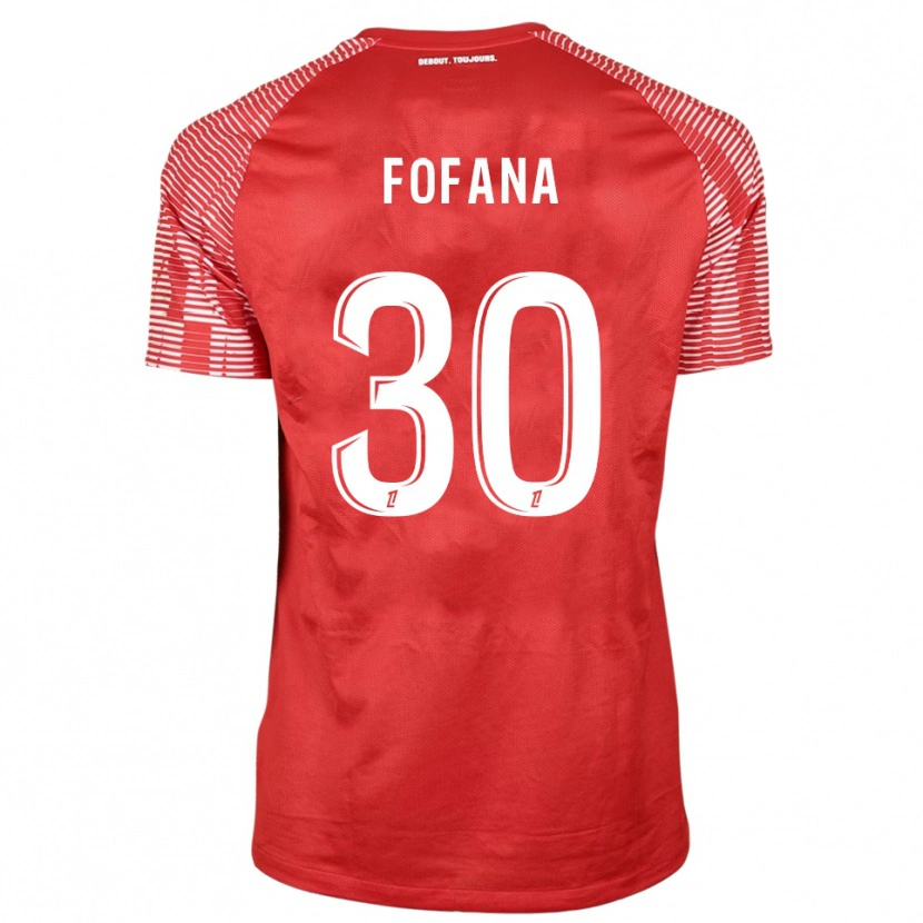 Danxen Enfant Yahia Fofana #30 Maillot de Gardien Rouge Blanc 2025/26 T-shirt