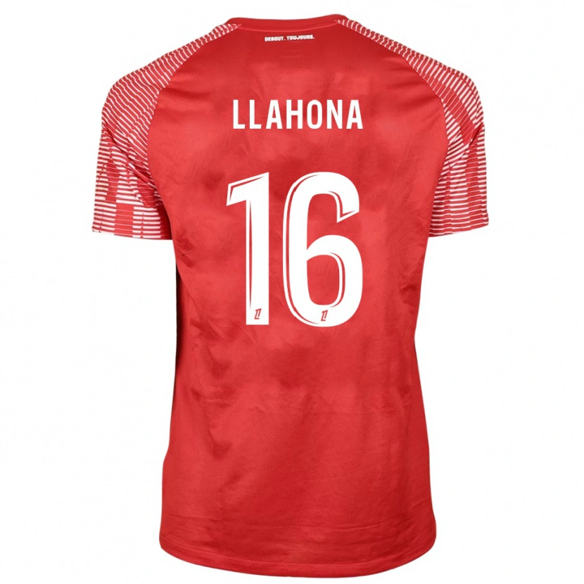 Danxen Enfant Yann Llahona #16 Maillot de Gardien Rouge Blanc 2025/26 T-shirt