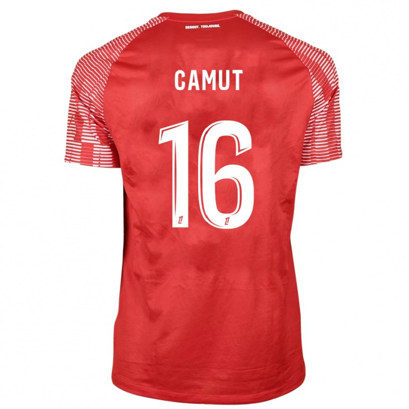 Danxen Enfant Maël Camut #16 Maillot de Gardien Rouge Blanc 2025/26 T-shirt