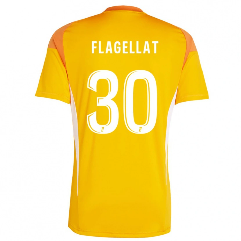 Danxen Enfant Alizée Flagellat #30 Maillot de Gardien Blanc Orange Clair 2025/26 T-shirt