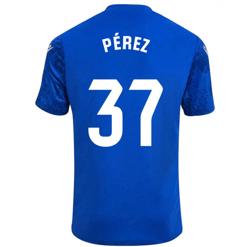 Danxen Enfant David Pérez #37 Maillot de Gardien Bleu Blanc 2025/26 T-shirt