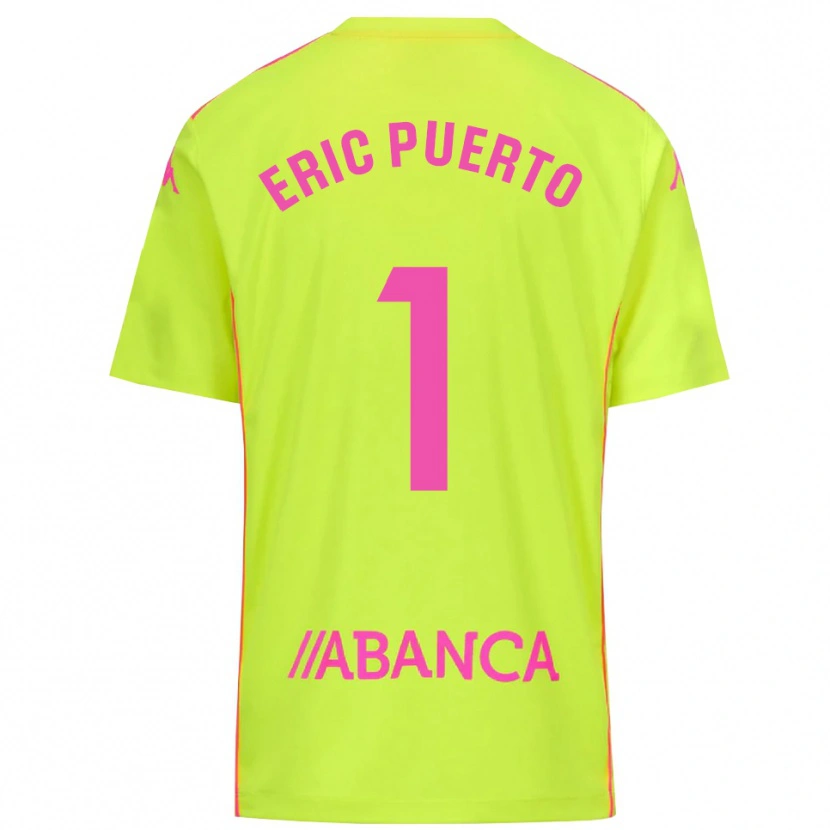 Danxen Enfant Eric Puerto #1 Maillot de Gardien Jaune Vert 2025/26 T-shirt