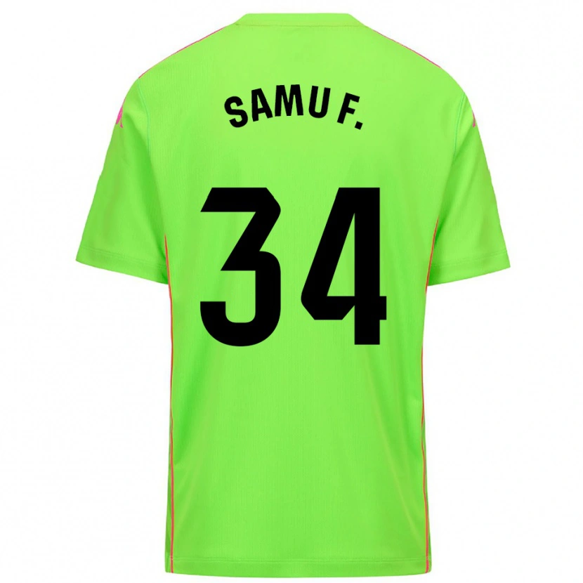Danxen Enfant Samu Fernández #34 Maillot de Gardien Lirme Rose Foncé 2025/26 T-shirt