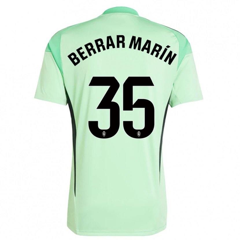 Danxen Enfant Sergio Berrar #35 Maillot de Gardien Vert Printemps Moyen 2025/26 T-shirt