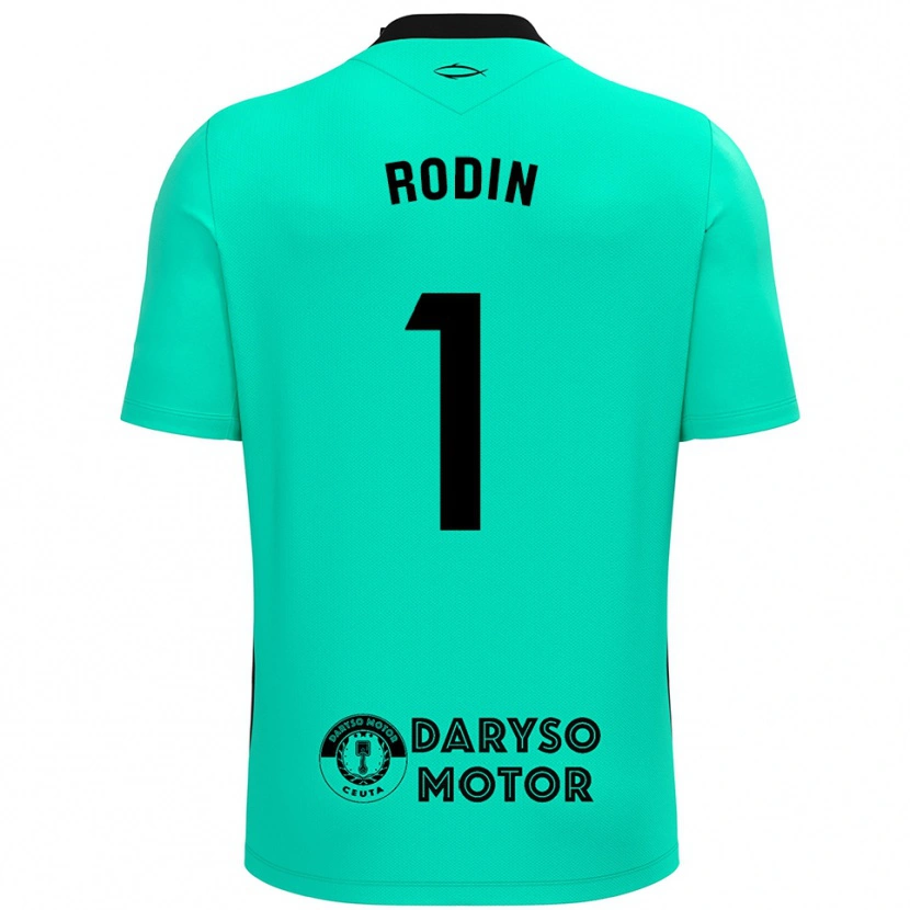 Danxen Enfant Antonio Rodin #1 Maillot de Gardien Turquoise Noir 2025/26 T-shirt