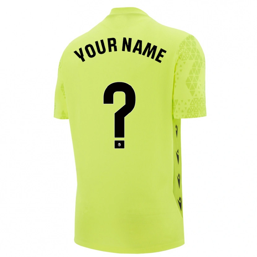 Danxen Enfant Burgos CF Maillot de Gardien Vert Jaune Noir 2025/26 T-shirt