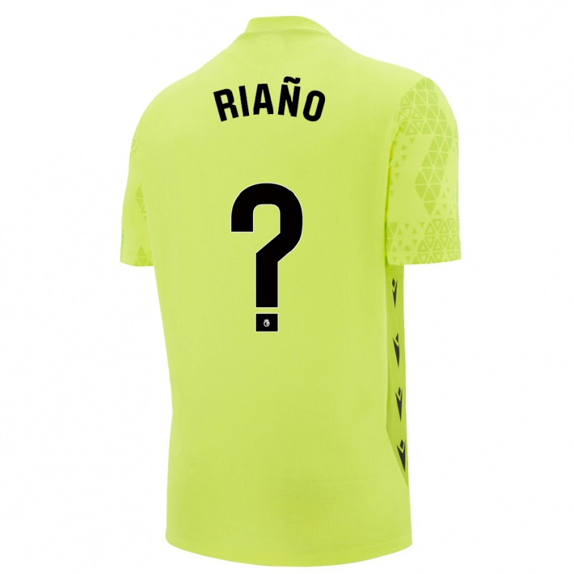 Danxen Enfant Marcos Riaño #0 Maillot de Gardien Vert Jaune Noir 2025/26 T-shirt