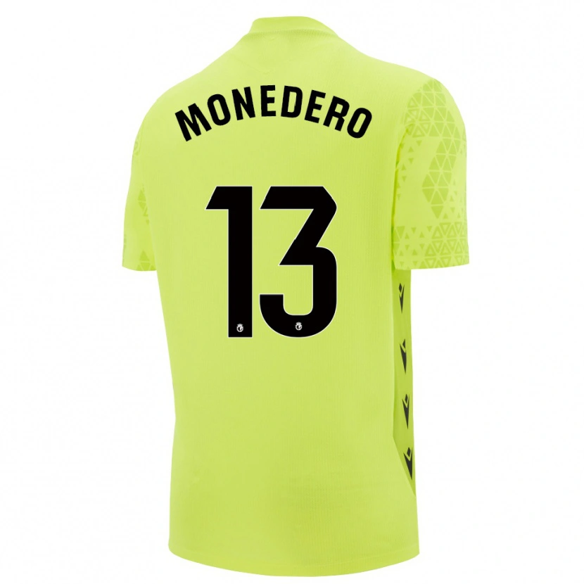 Danxen Enfant Marc Monedero #13 Maillot de Gardien Vert Jaune Noir 2025/26 T-shirt