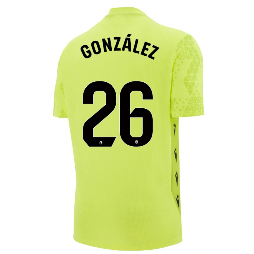 Danxen Enfant Diego González #26 Maillot de Gardien Vert Jaune Noir 2025/26 T-shirt