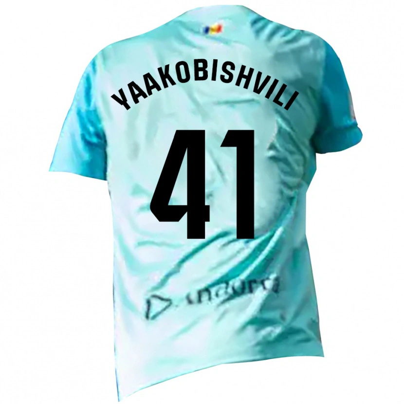 Danxen Enfant Áron Yaakobishvili #41 Maillot de Gardien Cyan Noir 2025/26 T-shirt