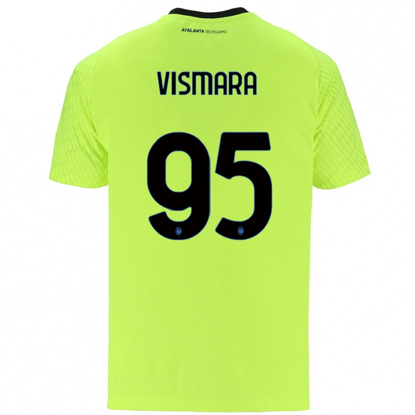 Danxen Enfant Paolo Vismara #95 Maillot de Gardien Vert Jaune Rouge 2025/26 T-shirt