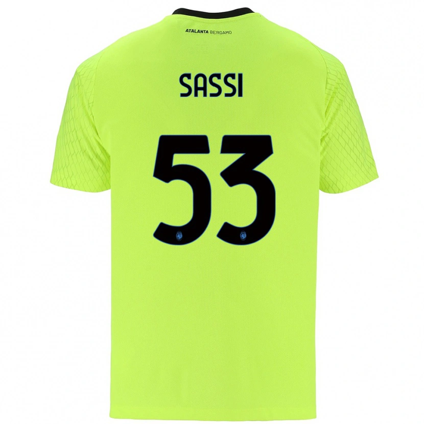 Danxen Enfant Jacopo Sassi #53 Maillot de Gardien Vert Jaune Rouge 2025/26 T-shirt