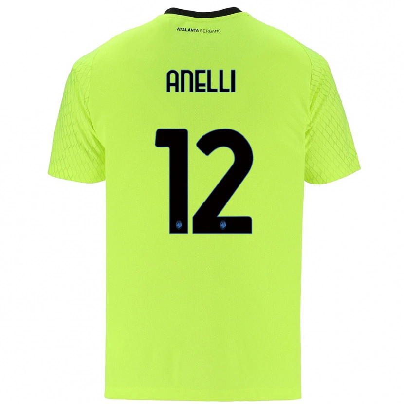 Danxen Enfant Alessandro Anelli #12 Maillot de Gardien Vert Jaune Rouge 2025/26 T-shirt