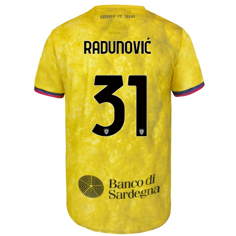 Danxen Enfant Boris Radunović #31 Maillot de Gardien Jaune Noir 2025/26 T-shirt