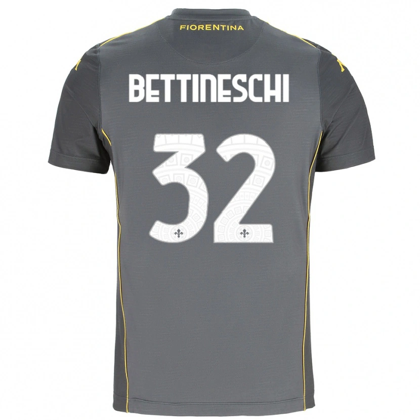 Danxen Enfant Giorgia Bettineschi #32 Maillot de Gardien Gris Foncé Jaune 2025/26 T-shirt