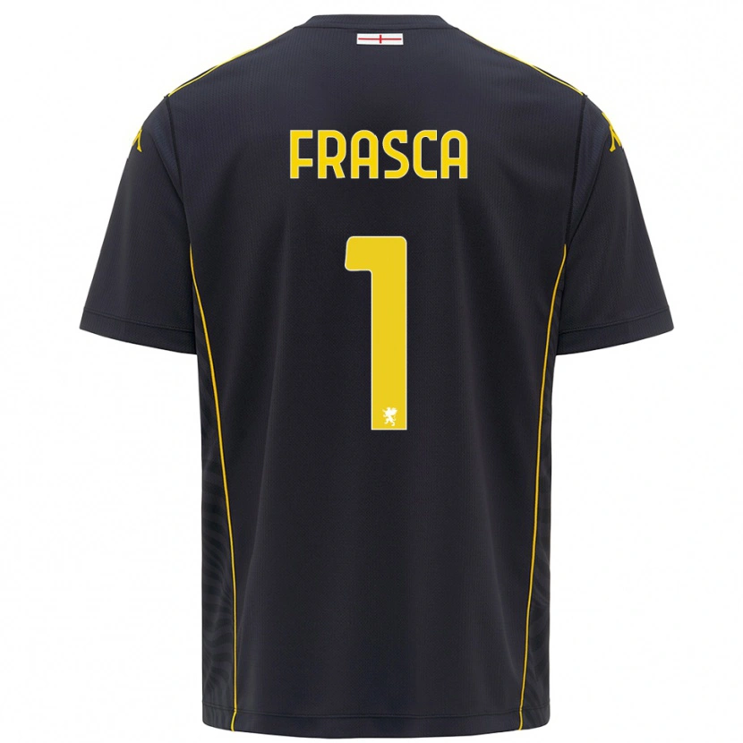 Danxen Enfant Andrea Frasca #1 Maillot de Gardien Noir Jaune 2025/26 T-shirt