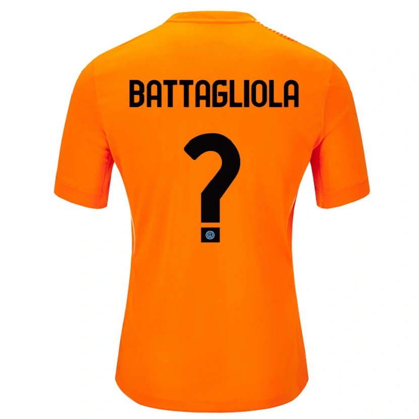 Danxen Enfant Lorenzo Battagliola #0 Maillot de Gardien Orange Clair Noir 2025/26 T-shirt