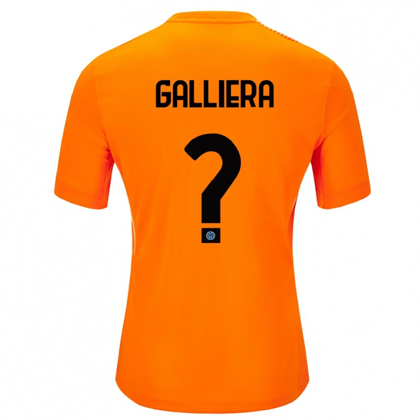 Danxen Enfant Carlo Galliera #0 Maillot de Gardien Orange Clair Noir 2025/26 T-shirt