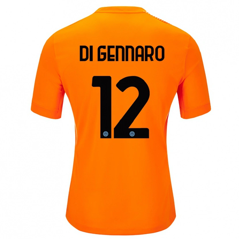 Danxen Enfant Raffaele Di Gennaro #12 Maillot de Gardien Orange Clair Noir 2025/26 T-shirt