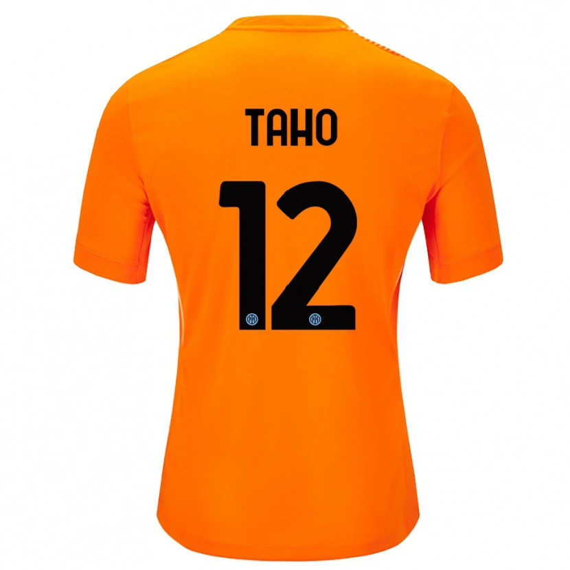 Danxen Enfant Alain Taho #12 Maillot de Gardien Orange Clair Noir 2025/26 T-shirt