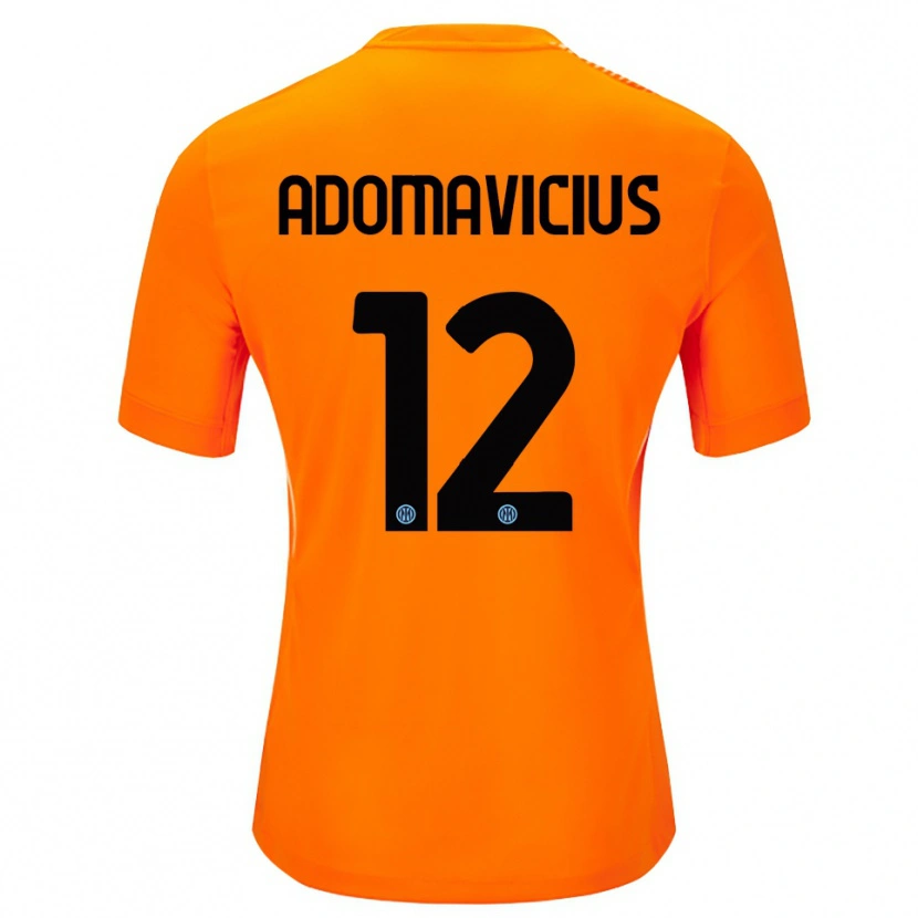 Danxen Enfant Henrikas Adomavicius #12 Maillot de Gardien Orange Clair Noir 2025/26 T-shirt