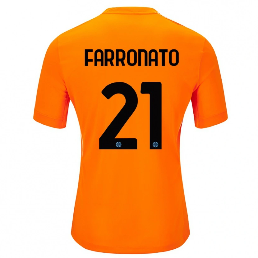 Danxen Enfant Matteo Farronato #21 Maillot de Gardien Orange Clair Noir 2025/26 T-shirt