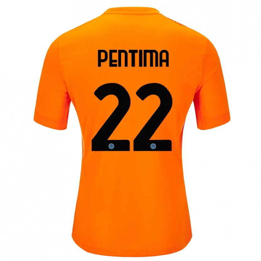 Danxen Enfant Alessandro Pentima #22 Maillot de Gardien Orange Clair Noir 2025/26 T-shirt