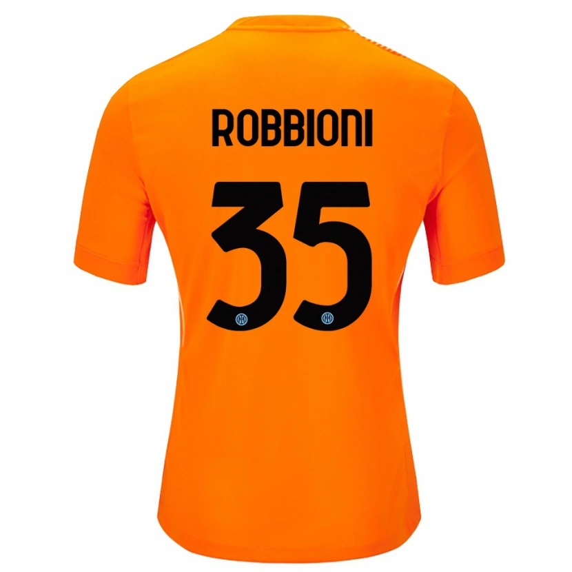 Danxen Enfant Matilde Robbioni #35 Maillot de Gardien Orange Clair Noir 2025/26 T-shirt
