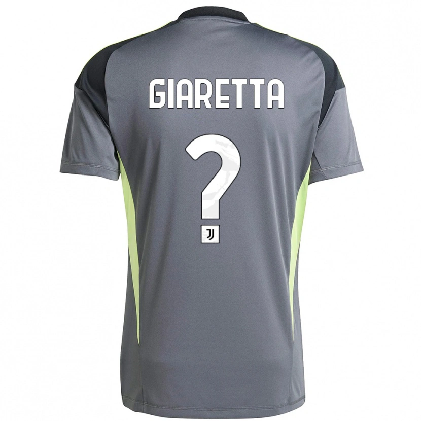 Danxen Enfant Emanuele Giaretta #0 Maillot de Gardien Gris Foncé Blanc 2025/26 T-shirt
