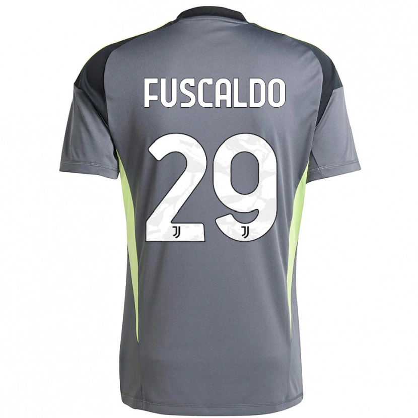 Danxen Enfant Matteo Fuscaldo #29 Maillot de Gardien Gris Foncé Blanc 2025/26 T-shirt