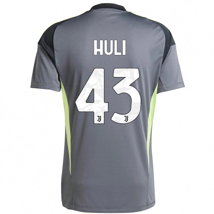 Danxen Enfant Raffaele Huli #43 Maillot de Gardien Gris Foncé Blanc 2025/26 T-shirt