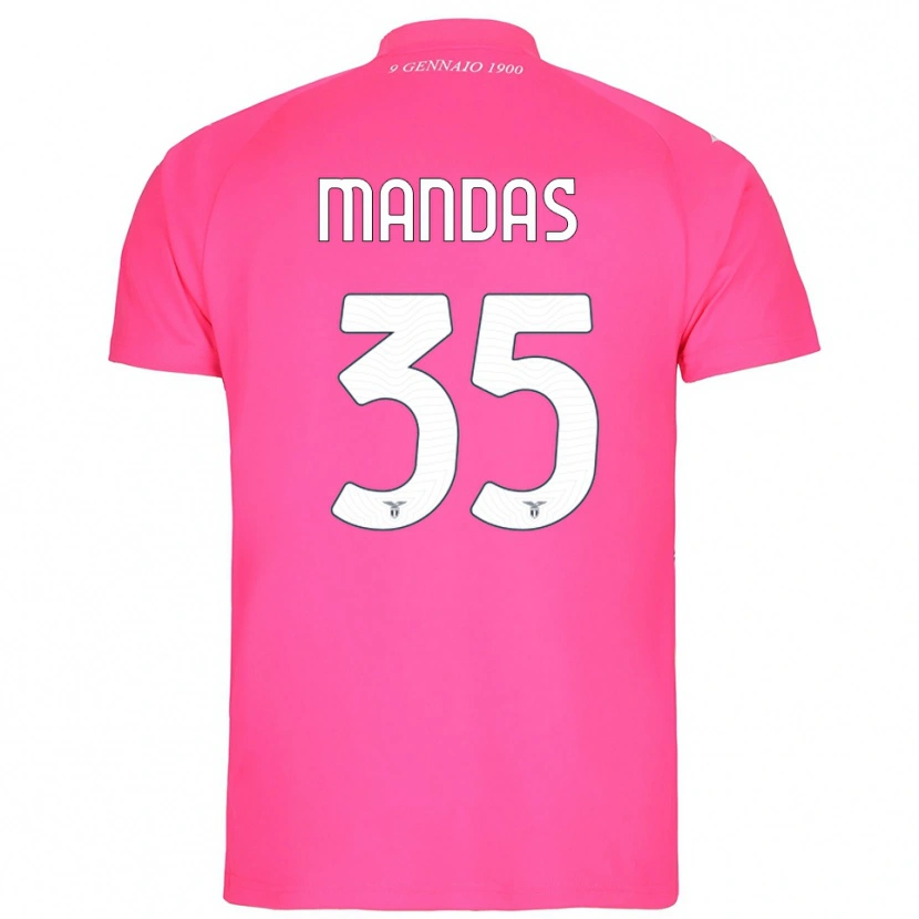 Danxen Enfant Christos Mandas #35 Maillot de Gardien Rose Foncée 2025/26 T-shirt