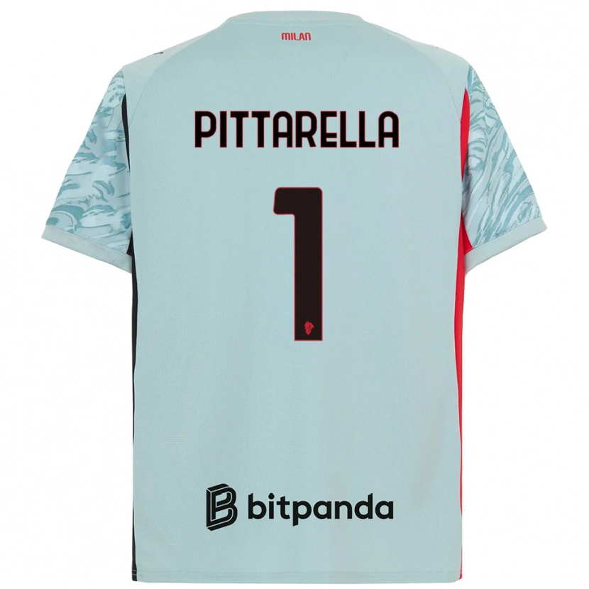 Danxen Enfant Matteo Pittarella #1 Maillot de Gardien Bleu Clair Rouge 2025/26 T-shirt