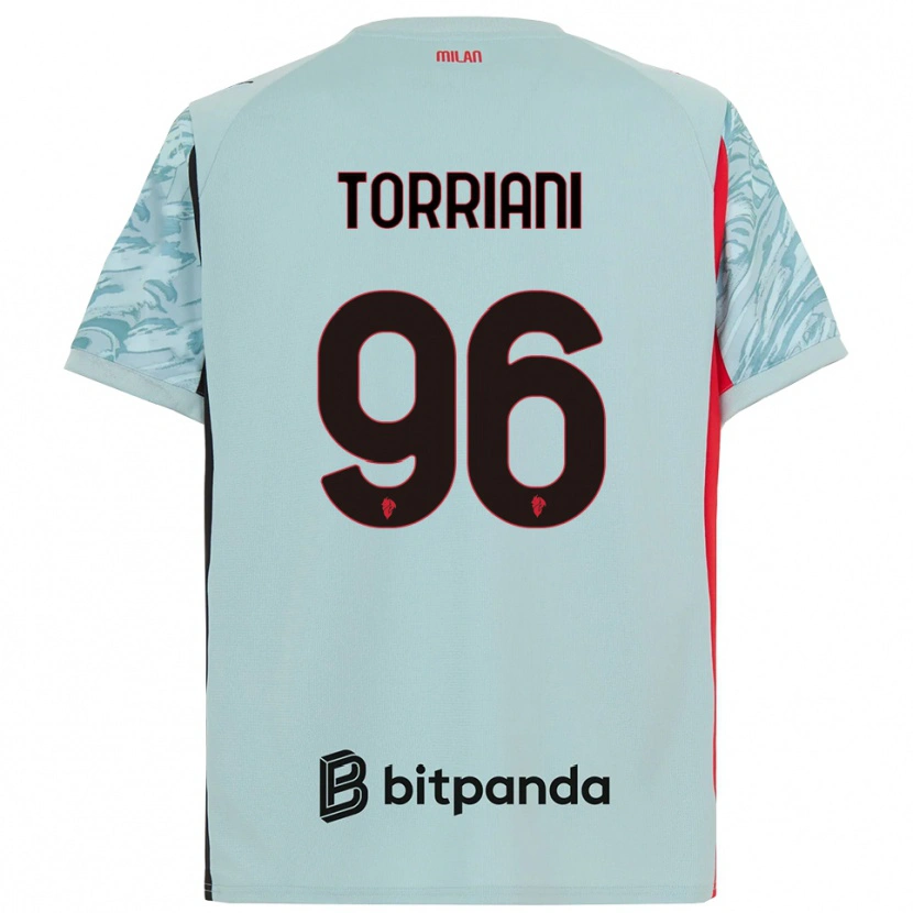 Danxen Enfant Lorenzo Torriani #96 Maillot de Gardien Bleu Clair Rouge 2025/26 T-shirt