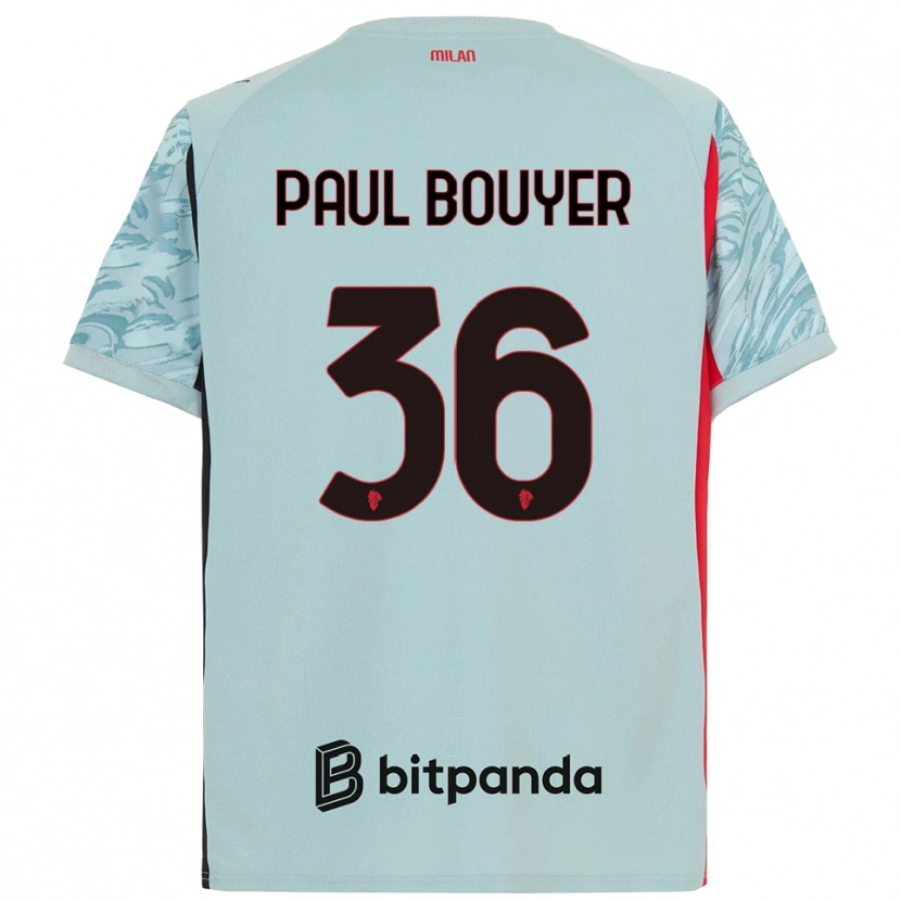 Danxen Enfant Léo Paul Bouyer #36 Maillot de Gardien Bleu Clair Rouge 2025/26 T-shirt