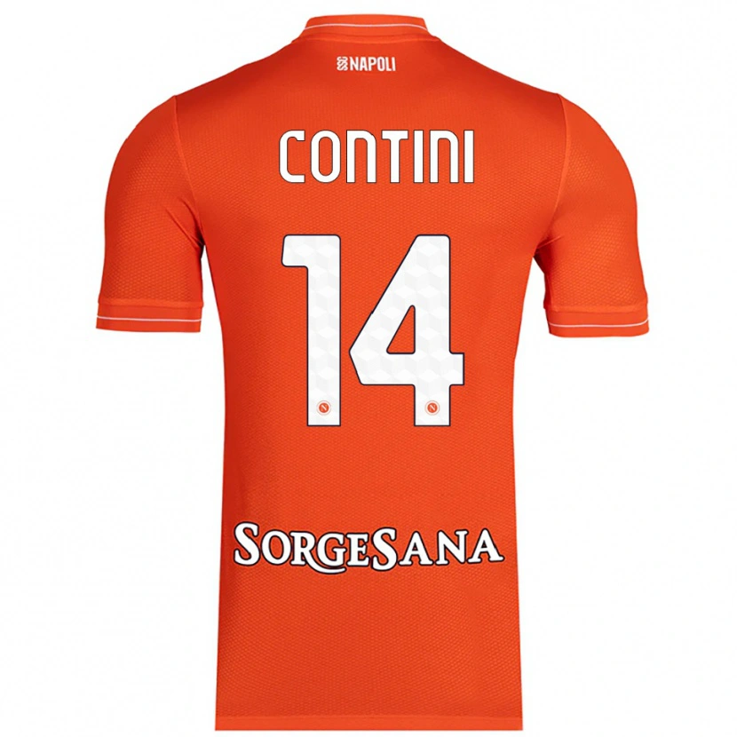 Danxen Enfant Nikita Contini #14 Maillot de Gardien Orange Rouge Blanc 2025/26 T-shirt